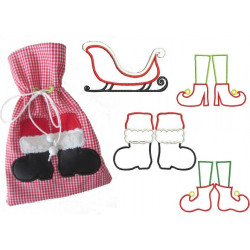 Stickserie - Weihnachtsfüße Appli